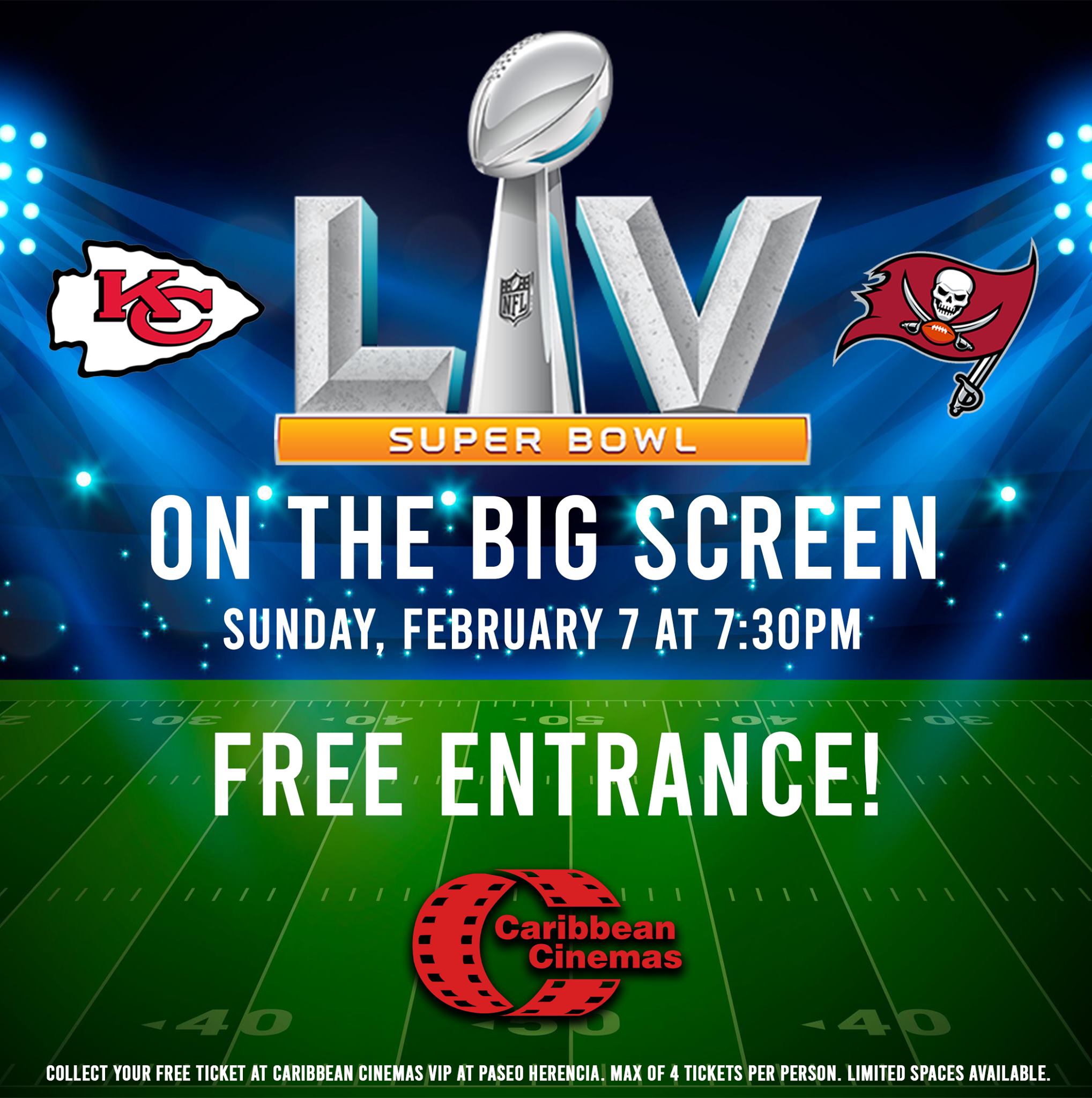 (FREE) Super Bowl streaming on big screens